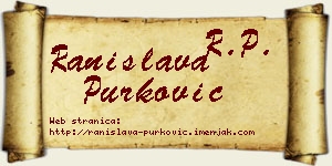 Ranislava Purković vizit kartica